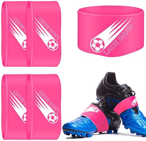 4 парчиња фудбалски чипка бендови Младински спортски спортови за заштита на чипка заштитник за деца фудбалски чевли чувари за фудбалска