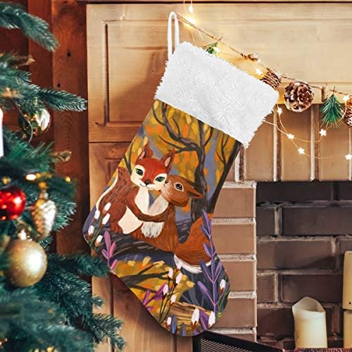 Двојка на верверички Пимилагу, двојка Божиќни чорапи 1 пакет 17,7 , виси чорапи за Божиќна декорација