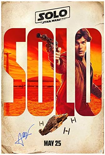 Alden Ehrenreich Autographed 2018 Han Solo Original 27x40 двострана филмска постер