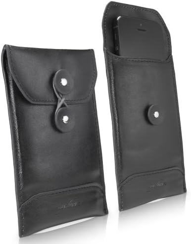 Case Boxwave Case за AT & T Обединете го Pro 781S Mobile Hotspot - Неро кожен плик, кожен капакот на стилот на паричникот
