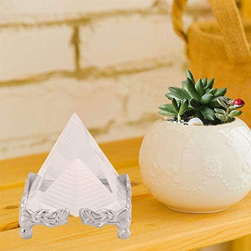 Кристал пирамида на ХЕПДД, креативен кристал пирамида кварц камен резба фигура дома декорација кристално чиста пирамида врежана кристална пирамида