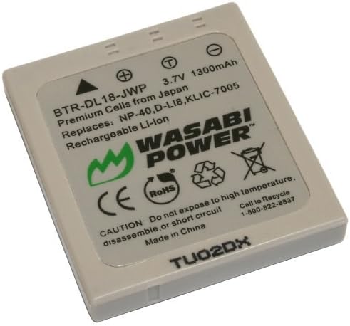 Батеријата за напојување Wasabi за Ricoh D-L18 и Ricoh Caplio 10g
