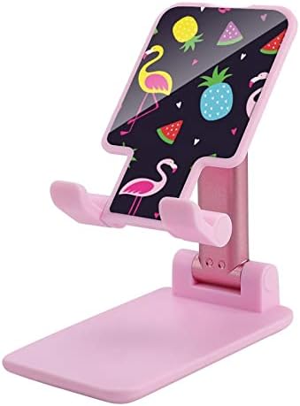 Шарен фламинго и лубеница за печатење мобилен телефон штанд компатибилен со таблетите за прекинувач за iPhone, прилагодлив прилагодлив на