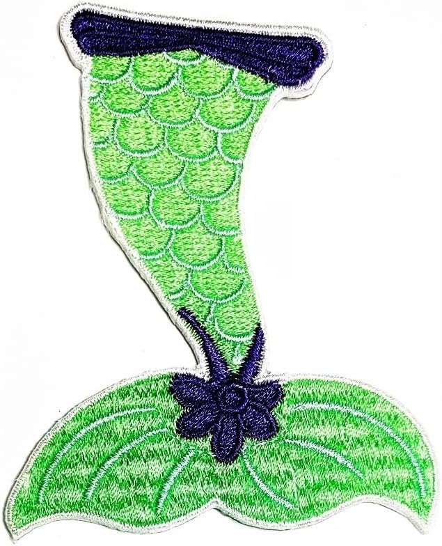Кленплус 2 парчиња. Опашка Зелена Лепенка Опашка Мала Сирена Цртан Филм Везена Апликација Занает Рачно Изработено Бебе Девојче Женска Облека