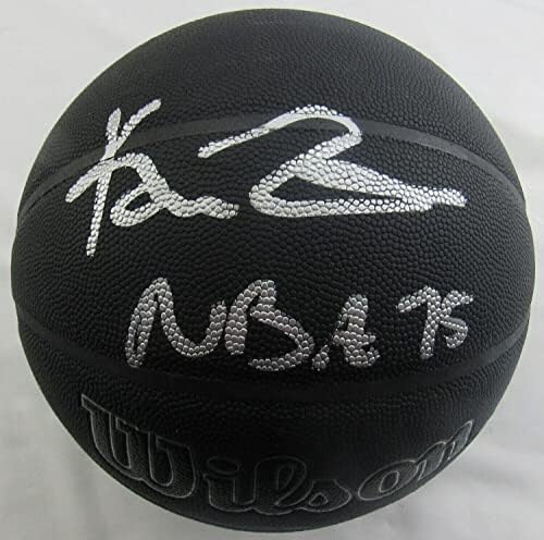 Кевин Гарнет потпиша авто -автограм Вилсон НБА 75 -та кошарка w/insc PSA/DNA 1 - Автограмски кошарка