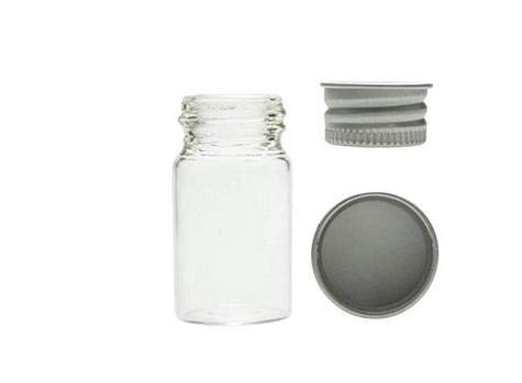 Васана 12 парчиња 5мл мини празно стакло шишиња со желби со сребрена алуминиумска капа, преносна големина на патување, козметичко есенцијално