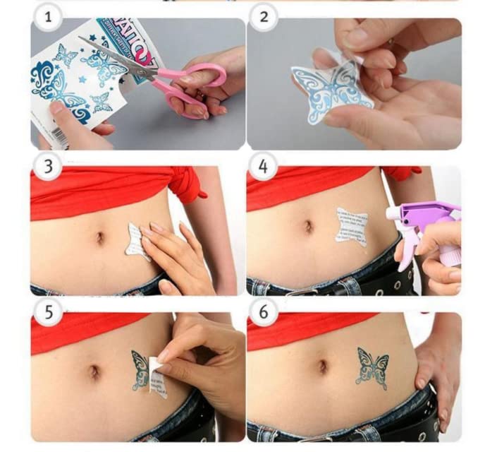 5 компјутери налепници за тетоважи Сакура Мемории Клавикула шема на налепници за тетоважа женски водоотпорна самовила