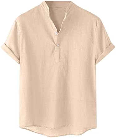 Облека маица маж машка цврста јака од врвни кошули со кратки ракави со кратки врвови со цврста боја за мажи со краток ракав