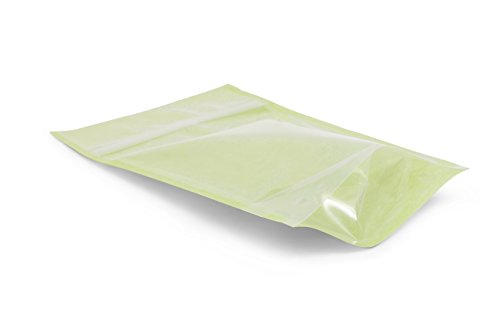 Пацифичка торба 940-025-038N стенд-ап торбичка, 125 гал, цврста/чиста зелена хартија од ориз