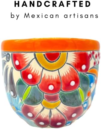 Шарена керамичка кригла - рачно насликана мексиканска керамика кафе кригла во кутија за подароци - безбедна машина за миење садови