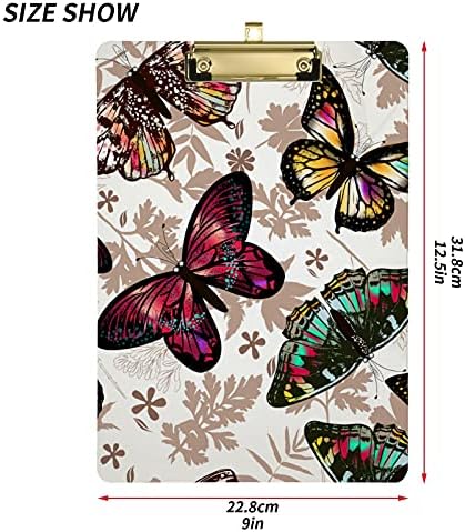 Пеперутка Убава Пластична Табла со Исечоци 9x12, 5 Акрилни Табли Со Исечоци Со Клип Со Низок Профил А4 Големина На Букви Тешка