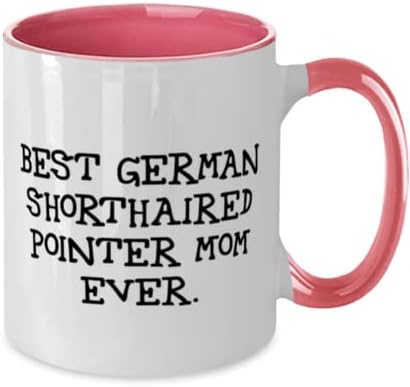 Најдобра Германска Краткокоса Покажувач Мајка. Двобојна Кригла 11оз, германска Чаша За Куче Со Кратка Коса, Најдобра за Германско