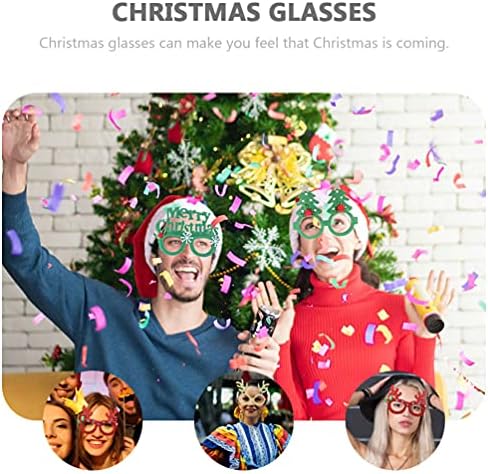 Валиклуд Божиќни Очила 6 Пара Сјајни Очила За Костими Новина Очила За Сонце Фенси Очила Прослава На Очила Декори За Забава За Божиќ Новогодишна