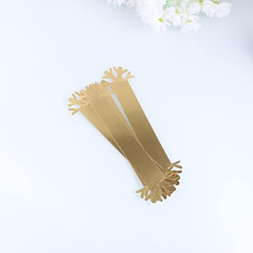 Bestoyard 25 парчиња Златен Божиќно салфетка прстен шуплива снегулка крпа за салфетка хартија за хартија за венчален фестивал