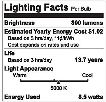 ГЕ Освежи 4-Пакет 60 W Еквивалент Затемнувачки 5000k Дневна Светлина А19 LED Светилки Светилки