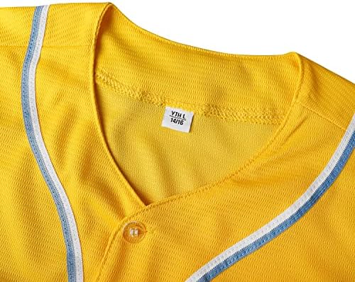 Младински празен бејзбол дрес на Ајобаус, кошули за деца со кратки ракави за деца со кратки ракави за деца