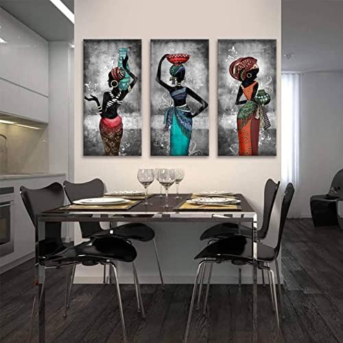 Tidoes Wallидна уметност за дневна соба - Афроамериканска wallидна уметност - Womenените платно уметнички дела wallидни украси