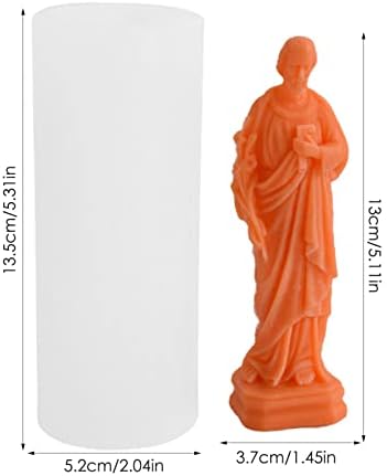 Смола од свеќа од силиконски силикон Исус калап - рачно изработена свеќа од органски силиконски велигденски калап - 3Д Велигденска мувла ароматерапија