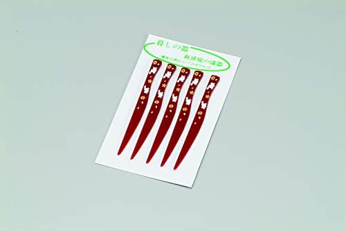 土谷漆器 цучија Лак 34-4512 Нож, 5 Парчиња, Црвено, 4,5 х 0,3 инчи, Додаток за трпезариска маса, Зајак