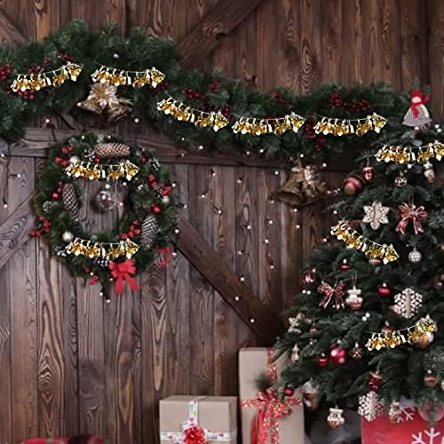 Божиќни украси на Аристк 1,1 см златни и сребрени Божиќни bellвонари DIY украси за приврзоци за новогодишна елка