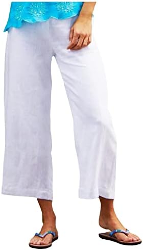 Womenените атлетски панталони со џебови со цврста боја памук во боја и лабава обична широка женски џемпери плус плус