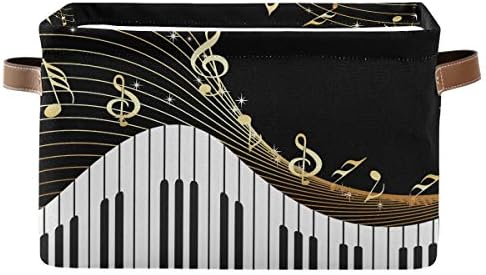 Кошница За складирање Коцка Пијано Тастатура Музика Забелешка Големи Склопувачки Играчки Кутија За Складирање Корпа За Перење Алишта