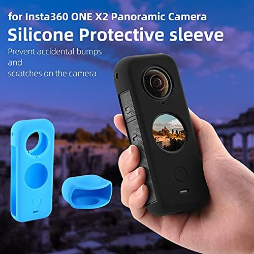 Додатоци за заштита За Insta360 One X2, Гумен Ракав Со Акциона Камера Со Комплет За Покривање На Силиконски Леќи