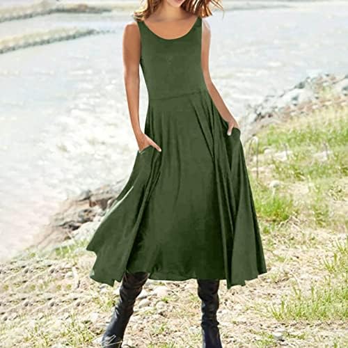 Faseенски мода летна цврста боја со кратки ракави џеб фустан за пулвер