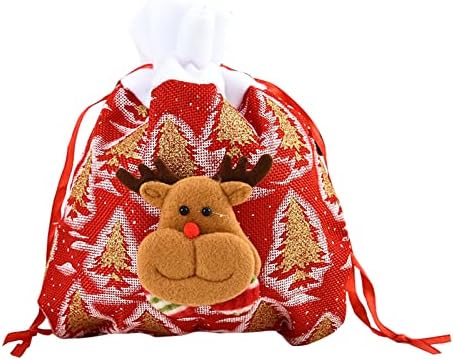 Јиису 3уг1јв Повеќеслојна Торба За Чување Бонбони Божиќно Одбројување Календарска Торба За Виси
