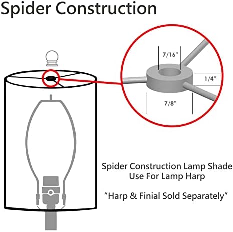 Aspen Creative 32182 Transational Hardback Empire Spire Spider Construction Shade Shade in измиена сина, ширина 13