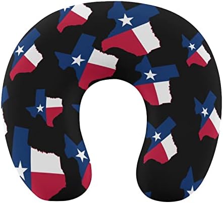 Тексас Знаме Мапа На Вратот Перница Мека Перница Перница Во Форма На Буквата У За Патување Во Домашна Канцеларија