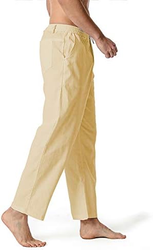 Xxzy 2022 Нова машка мода лежерна печатена постелнина џеб чипка панталони лабави панталони атлетски пижами за мажи