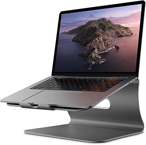 Стенд за лаптоп Bestand - Алуминиум за ладење компјутер и држач за Apple MacBook Air, MacBook Pro, All Teetbooks, Grey
