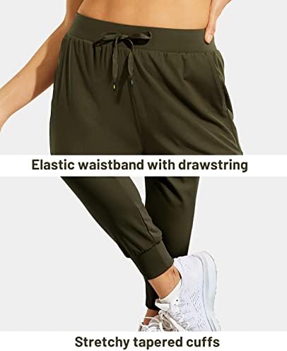 Mierенски женски џогери панталони со атлетски тренинзи за џемпери, лесни затегнати панталони за трчање со џебови