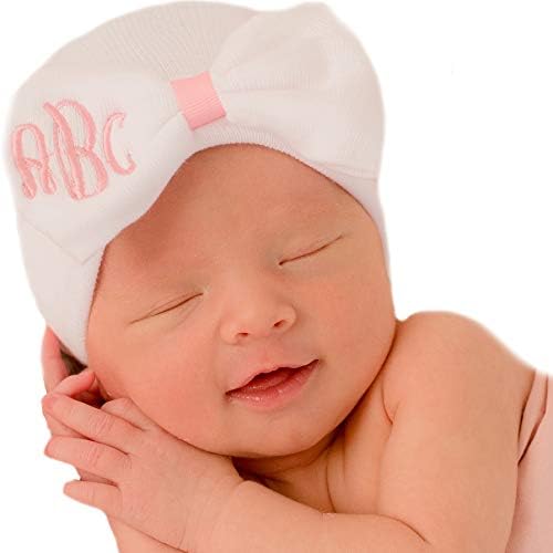 Персонализирана капа за бебиња за бебиња - топло капаче за новороденчиња, новороденчиња, девојчиња - прилагодено обвивка за глава