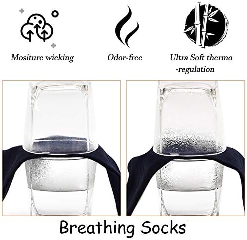 Atheremo Women & Men Bamboo дијабетични чорапи 6 пара циркулаторни глуждови без врски непречен за миризливо стапало