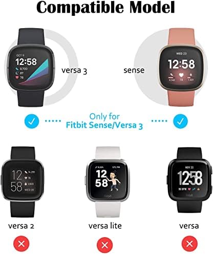 Сенгкоб 4 Пакет Компатибилен Со Fitbit Sense/Fitbit Versa 3 Екран Заштитник Случај, Мека Tpu Позлатени Браник Целосно Покритие