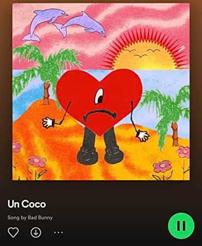 Прилагодено Spotify Код Нараквица Песна Он Коко Од Пејач Бад Зајаче Персонализираното Гравирање Може Да Скенира Музички Код