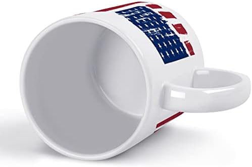 Гроздобер Охајо Држава Америка Знаме Печатење Кригла Кафе Тамблер Керамички Чај Чаша Смешни Подарок Со Логото Дизајн За Канцеларија Дома Жени
