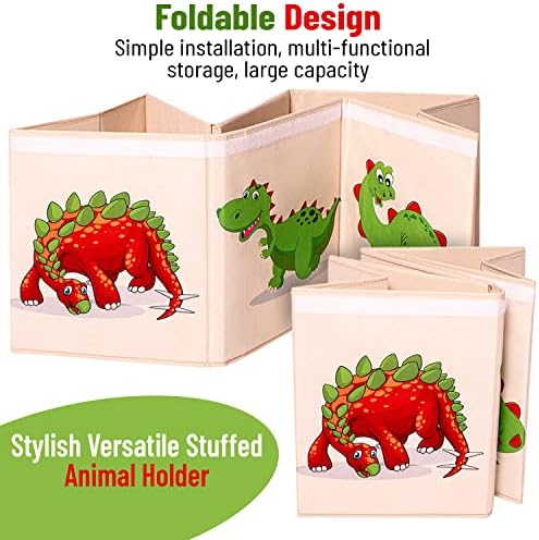 JOYRASIC 2 пакувања големи кутии за играчки со капаци, склопувачки цврсти организатори за складирање на играчки кутии корпи за корпи за расадник,