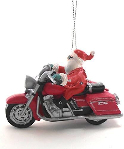Кејп Шор Дедо Мраз на мотор, желка во страничен автомобил што виси украс, смола
