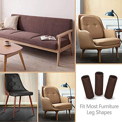 24 парчиња мебел за мебел плетен заштитник - заштитници на нозете на столот за избегнување гребнатини, влошки за мебел поставени