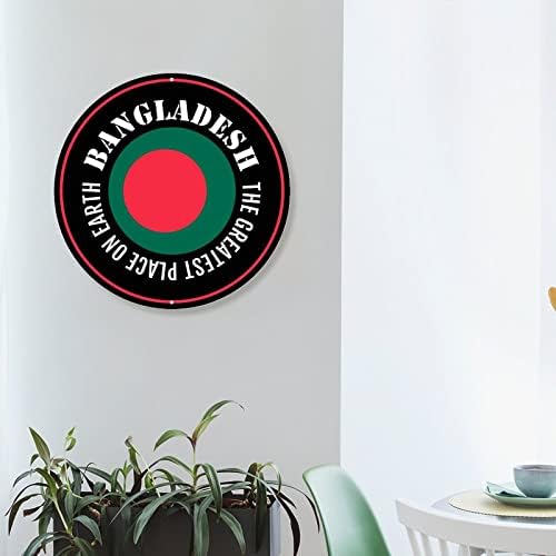 Знамето на Бангладеш, добредојде на знакот на влезната врата Најголемото место на металниот знак на Земјата Патриотски декор, земја сувенир