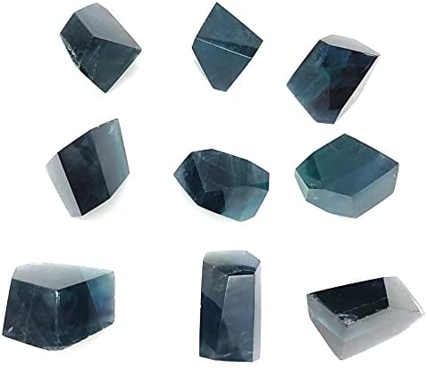 Seewudee AG216 1PC Природно сино флуорит слободен облик на кристал неправилно камења полиран правејќи лековити кристали природни