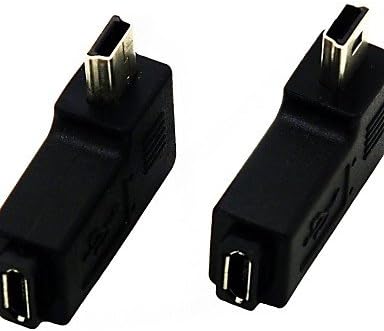 BL 1 Поставете десно/лево агол од 90 степени мини USB машко до микро USB женски адаптер за адаптер за конвентер за кабел за кабел за кабел