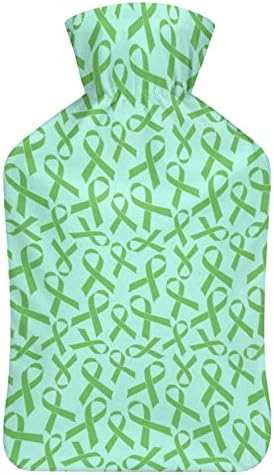 Лимфом карцином зелена лента шише со топла вода 1000 мл симпатична мека вода-вбризгување торба за топло за топли рачни нозе подароци