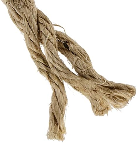 Funsuei 1/2 инчи x 100 ft природно јаже од коноп, густо јаже од коноп, природно јута јаже извртено манила јаже што виси занишано