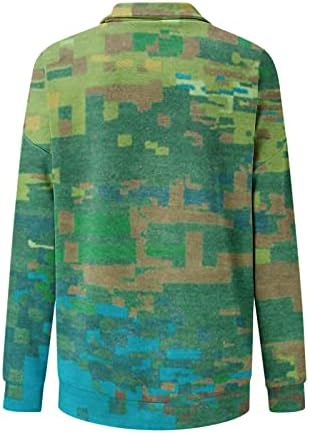 Дами џемпери за џемпери во боја, кои одговараат на долги ракави Туники 1/4 патент градиент боемски врвови на пулвер