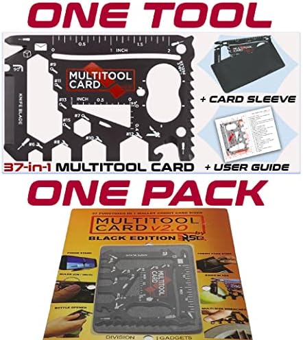 Пакет на црна паричник Multitool картичка [1-TOOL-IN-1-PACK] + Сребрени мулти-алатки за картички [2-алатки-во-1-пакет]