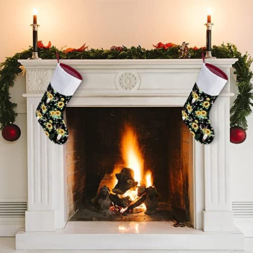 Сончогледи Бул череп Божиќ виси порибување симпатична санта чорап за украси за Божиќни украси украси подароци